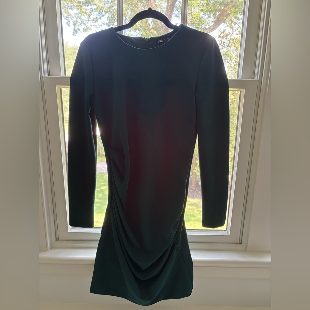Zara Green Long Sleeve Bodycon Dress